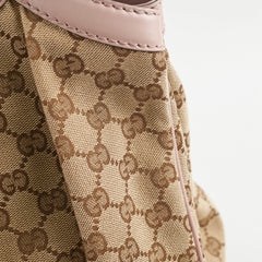 Gucci GG Canvas Sukey Bag Biege/Pink