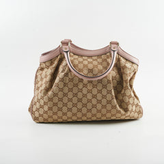 Gucci GG Canvas Sukey Bag Biege/Pink