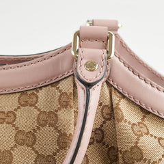 Gucci GG Canvas Sukey Bag Biege/Pink