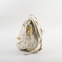 Prada Nappa Gauffre Nero White