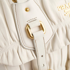 Prada Nappa Gauffre Nero White