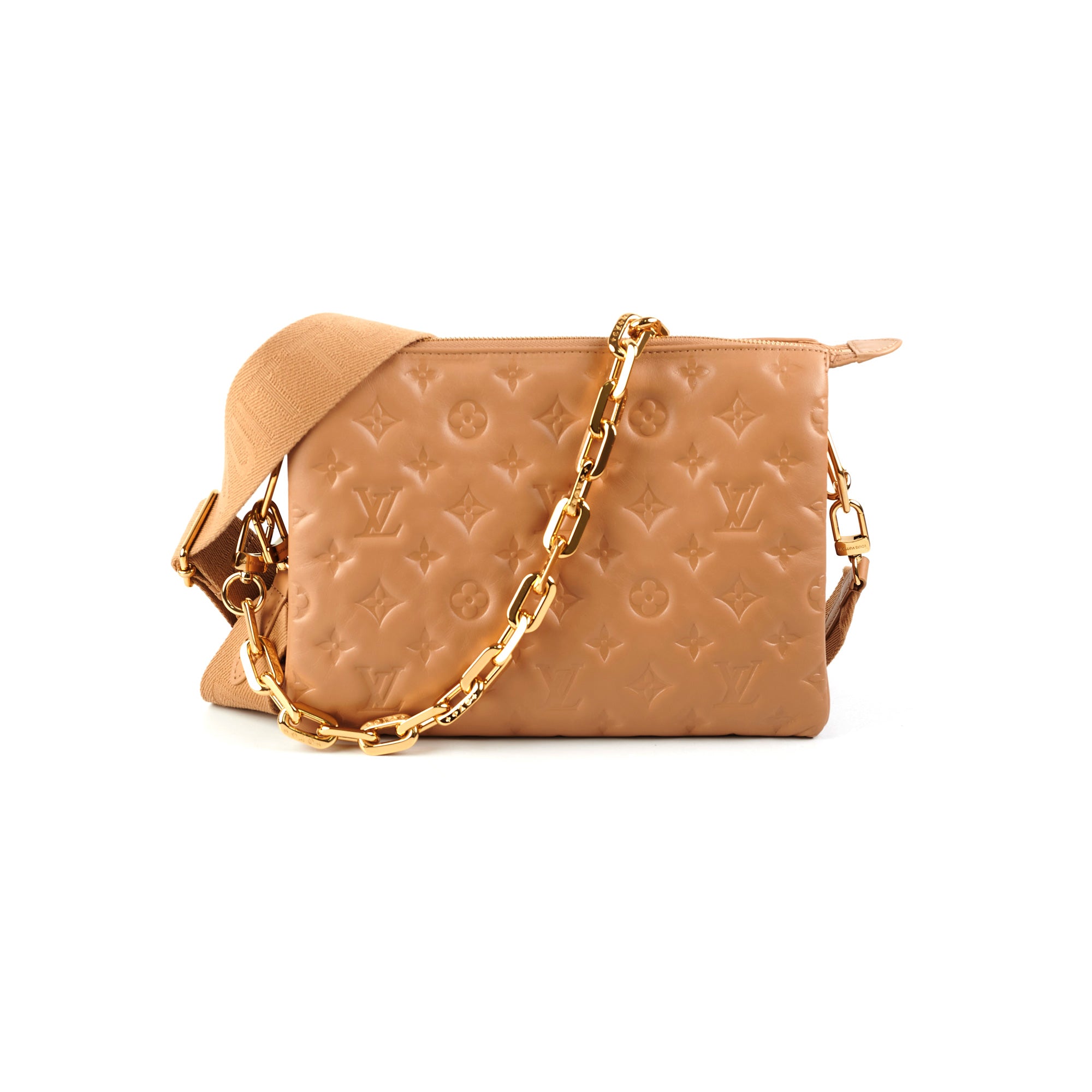 Coussin leather handbag Louis Vuitton Camel in Leather - 37569697