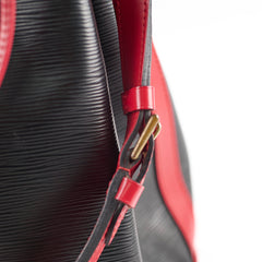 Louis Vuitton Vintage Bucket Bag Black / Red Epi Leather