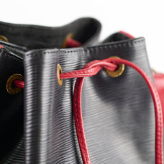 Louis Vuitton Vintage Bucket Bag Black / Red Epi Leather