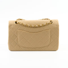 Chanel Vintage Classic Flap Medium/Large M/L Beige - Series 3