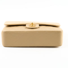 Chanel Vintage Classic Flap Medium/Large M/L Beige - Series 3