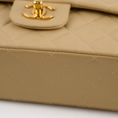 Chanel Vintage Classic Flap Medium/Large M/L Beige - Series 3