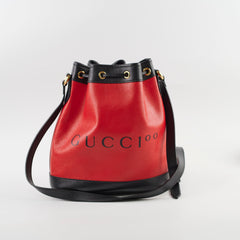 Gucci Ophidia 100 Bucket Bag Red/Black