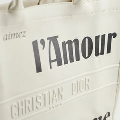 Christian Dior Large Book Tote White