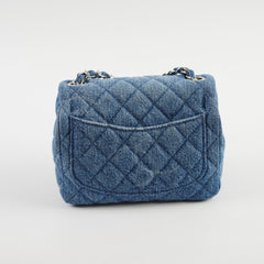 Chanel Mini Denim Square Blue 30 Series