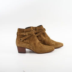 Saint Laurent Brown Suede Ankle Boots Size 39.5