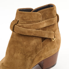 Saint Laurent Brown Suede Ankle Boots Size 39.5