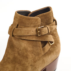 Saint Laurent Brown Suede Ankle Boots Size 39.5