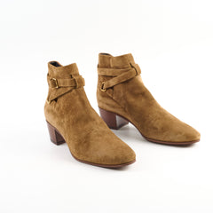 Saint Laurent Brown Suede Ankle Boots Size 39.5