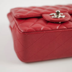 Chanel Mini Square Caviar Red 26 series