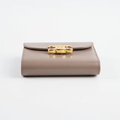 Celine Small Flap Wallet Triomphe in Shiny Calfskin Pebble