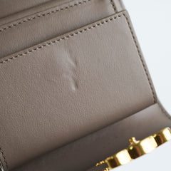 Celine Small Flap Wallet Triomphe in Shiny Calfskin Pebble