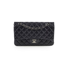 Chanel Classic Flap Medium/ Large M/L Lambskin Black Shoulder Bag - Series 23