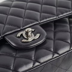 Chanel Classic Flap Medium/ Large M/L Lambskin Black Shoulder Bag - Series 23