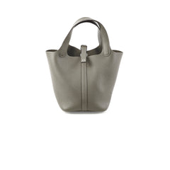 Hermes Picotin 18 Clemence Gris Meyer - D Stamp