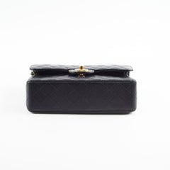 Chanel Small Caviar Double Classic Flap Black Microchipped