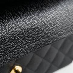 Chanel Small Caviar Double Classic Flap Black Microchipped