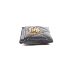 Chanel 19 Lambskin Cardholder Black