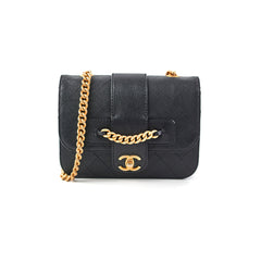 Chanel Front Chain Flap Bag Black