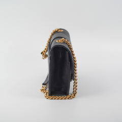 Chanel Front Chain Flap Bag Black