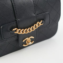 Chanel Front Chain Flap Bag Black