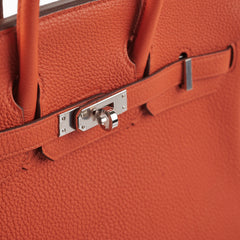 Hermes Birkin 25 Battue/Rouge Y Stamp