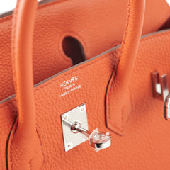 Hermes Birkin 25 Battue/Rouge Y Stamp