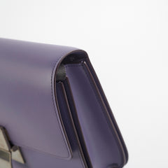 Celine Medium Purple Box Shoulder Bag