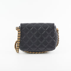 Chanel Caviar Matelasse Mini Bag Black