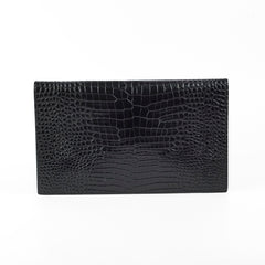 Saint Laurent Croc Embossed Clutch