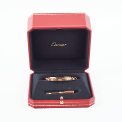 Cartier Love Small Size 17 Rose Gold Bracelet