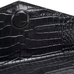 Saint Laurent Croc Embossed Clutch