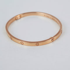 Cartier Love Small Size 17 Rose Gold Bracelet