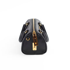 Prada Saffiano Top Handle Mini Crossbody Bag Black