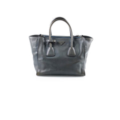 Prada Medium Glace Calf Twin Pocket Tote