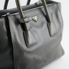 Prada Medium Glace Calf Twin Pocket Tote