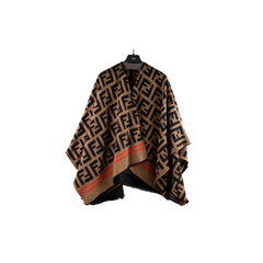 Fendi Monogram Poncho Brown