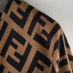 Fendi Monogram Poncho Brown