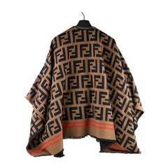 Fendi Monogram Poncho Brown