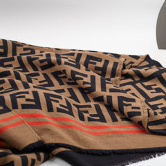 Fendi Monogram Poncho Brown