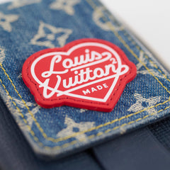 Louis Vuitton x Nigo Denim/Leather Phone Pouch Navy