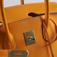 Hermes Birkin 35 Epsom Jaune D'or - Square P Stamp