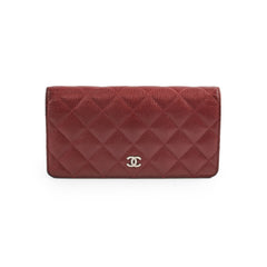 Chanel Long Wallet Red Caviar - Series 18