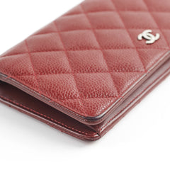 Chanel Long Wallet Red Caviar - Series 18