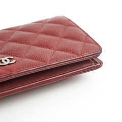 Chanel Long Wallet Red Caviar - Series 18